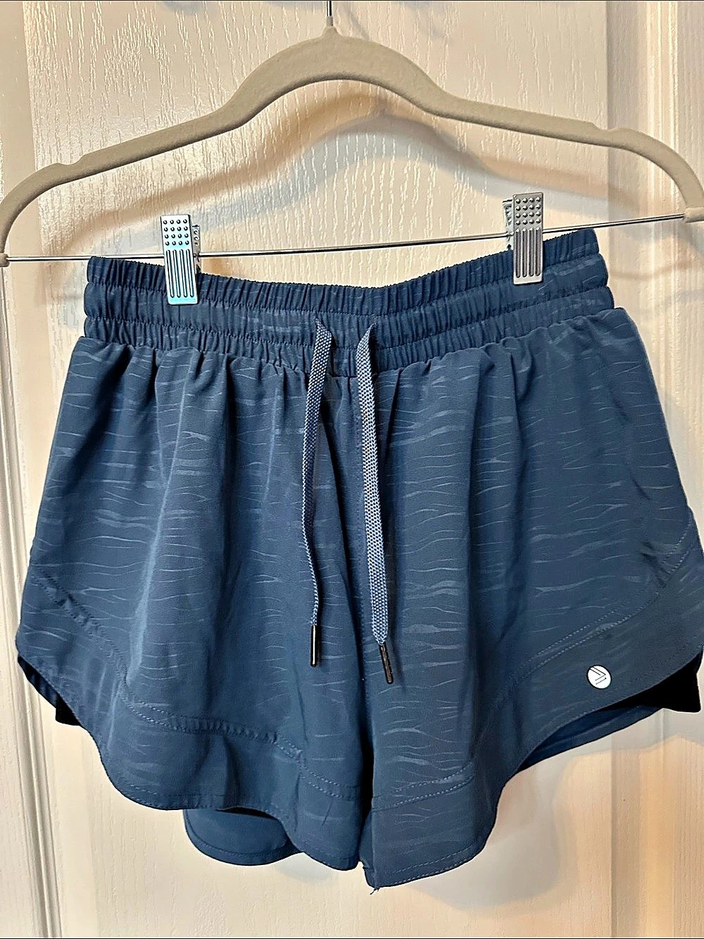 Savvi Women's Athletic Shorts in Blue Large Like New